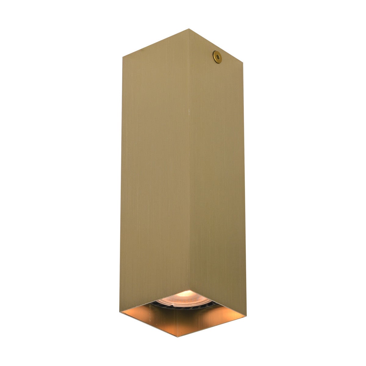 Reflektor sufitowy spot natynkowy Ander kwadratowy mosiężno-czarny 1xGU10x10W nowoczesna wym: 17 x 5,8 x 5,8 cm aluminium Italux