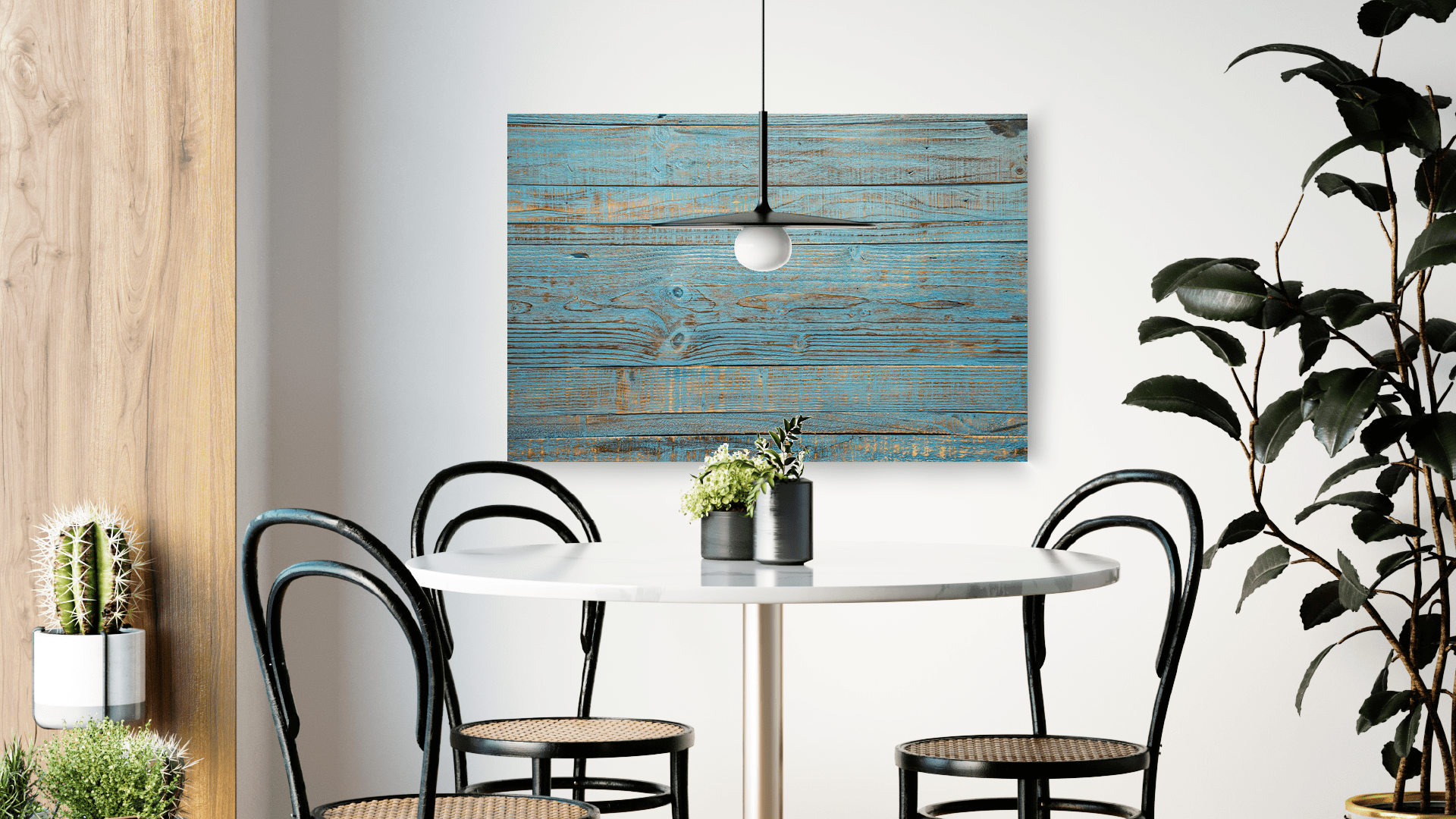 Tableau Magnétique en Métal Motif Planches Bleues 60x40cm, MetalBoards pour tout type d'Aimants - 3