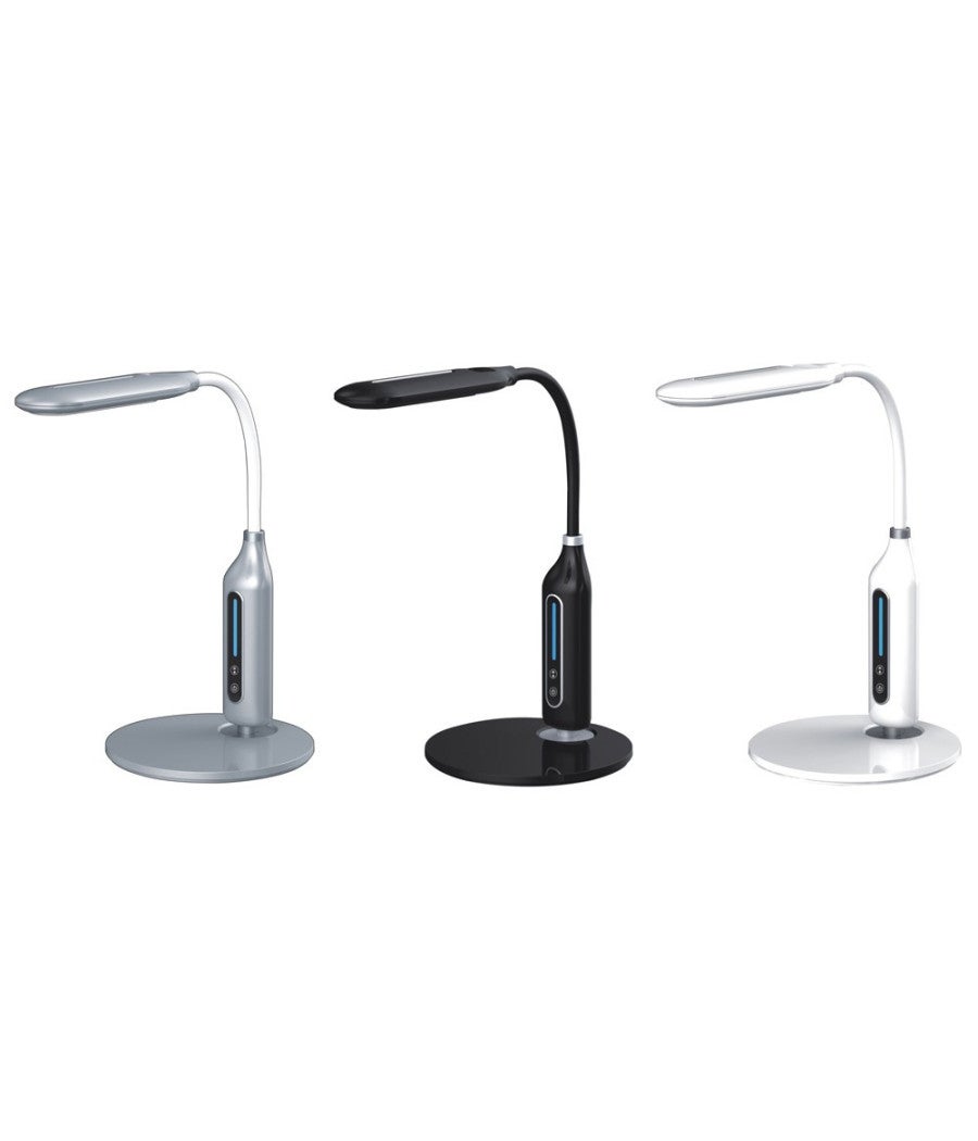 Trade Shop - Lampada Da Tavolo Scrivania Led Luce Touch Snodabile Dimmerabile 3 Modalita' - - 5