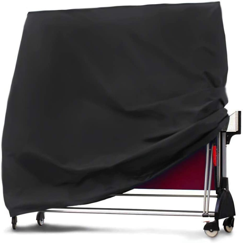 Pokrowiec na stół do tenisa stołowego Oxford 210D 165*75*185 cm, czarny, składany, chroniący przed kurzem