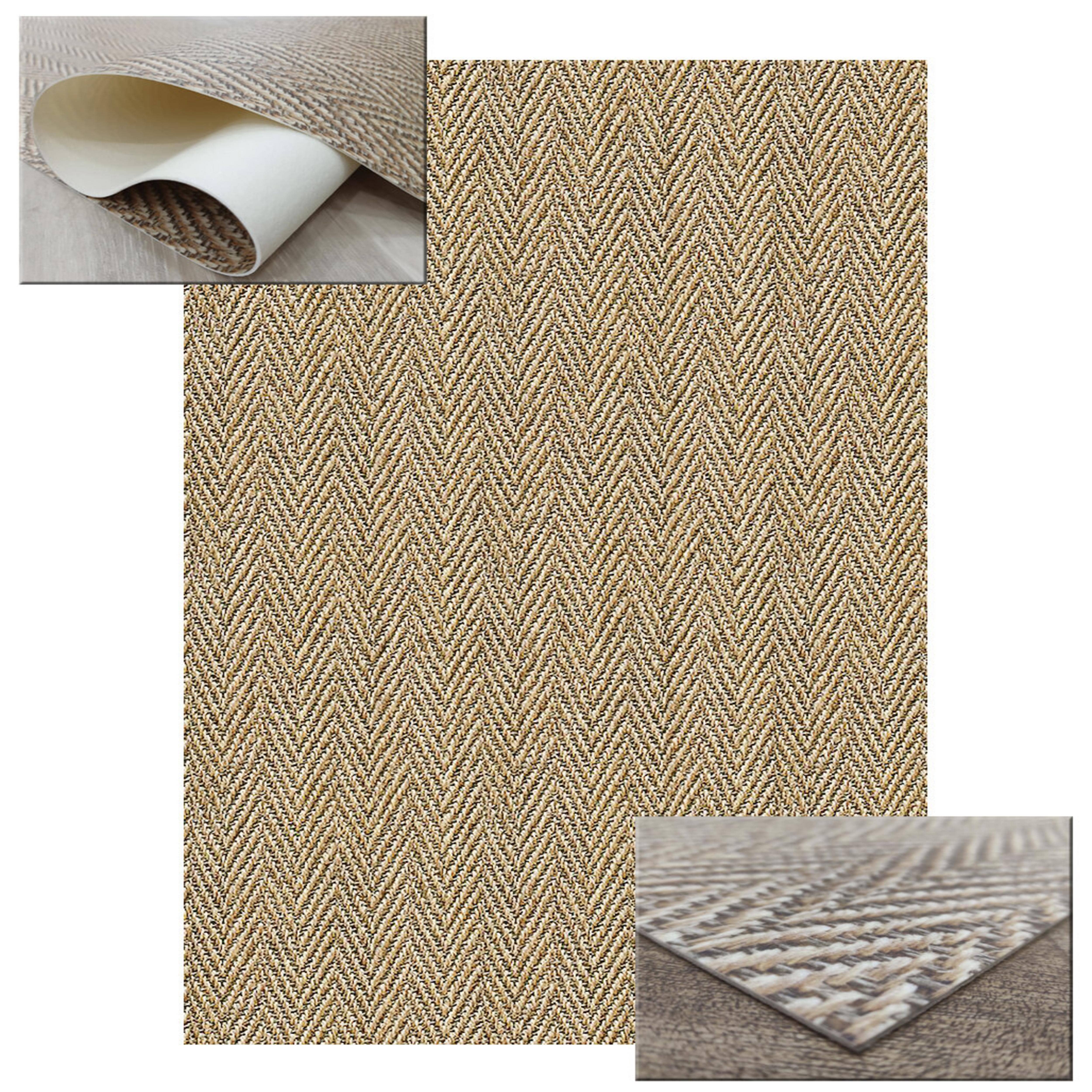 Alfombra vinilo espigavinil, alfombras tadi & imperio 1979, color marrón, dibujo digitalizado, 50x100 cm