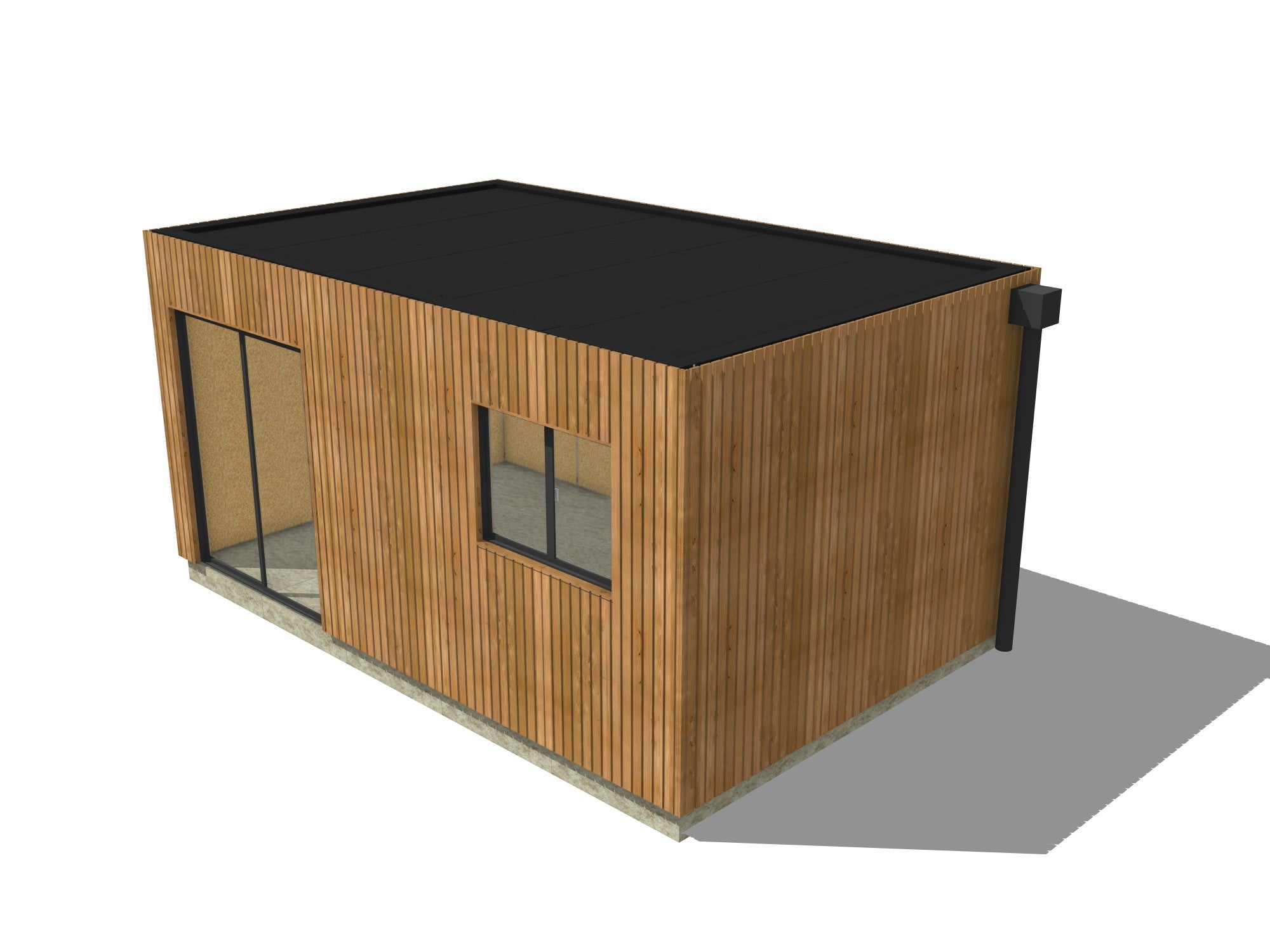 Bureau de jardin habitable en bois 5,5 x 3,5 x 2,7 m - 2