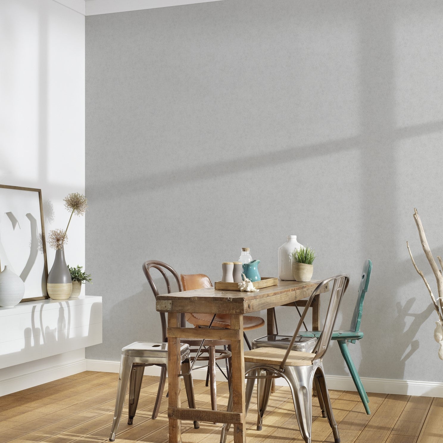 Architects paper, papel pintado no tejido, lisos, papel pintado unicolor, rollo 10,05 m x 0,53 m, as393304, gris