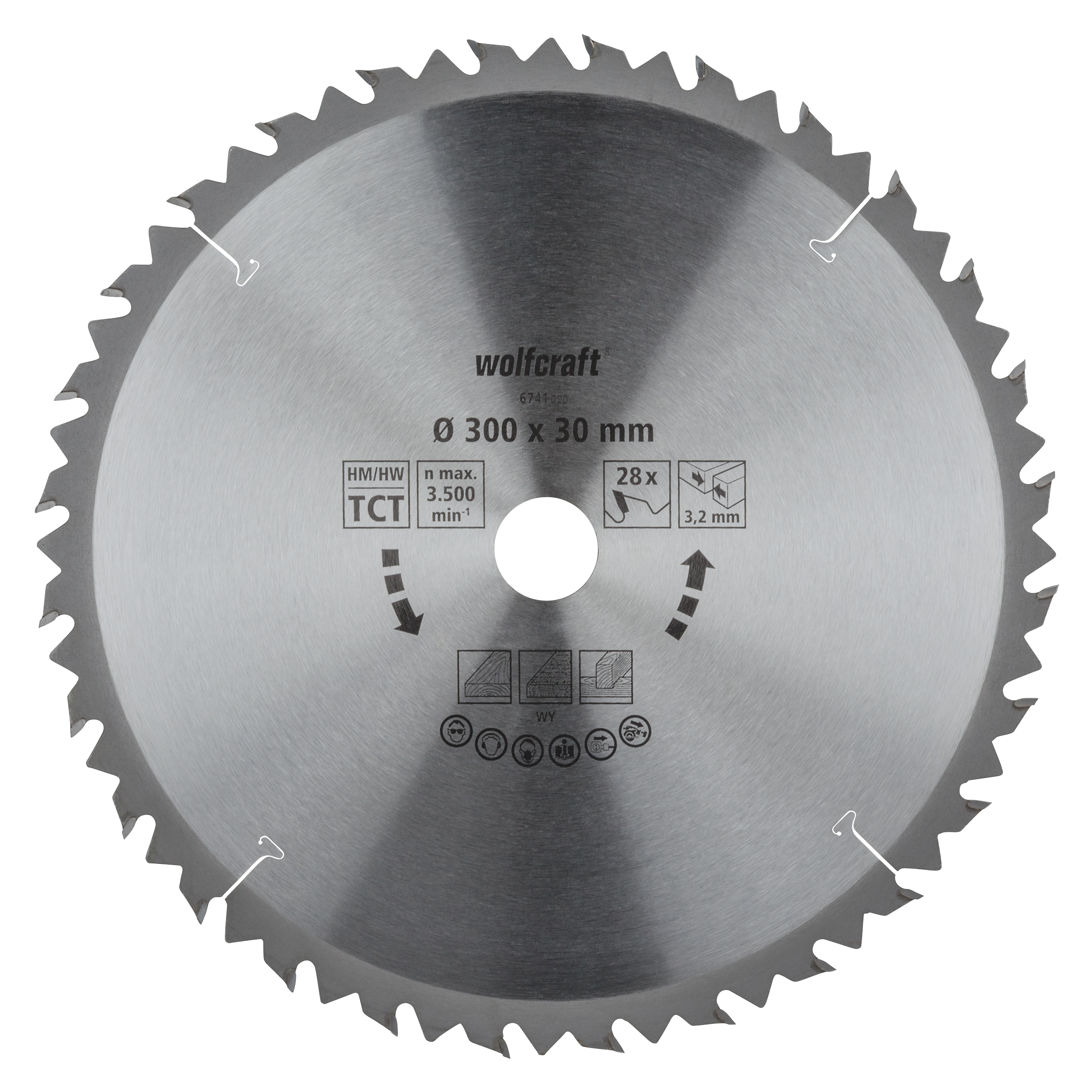 wolfcraft 6734000 1 Lame de Scie Circulaire 180 Mm, Ct, Alésage 20 Mm, 22 Dents, Surface