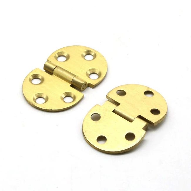 Zawiasy miedziane 180 stopni ze śrubami, mini zawias składany do stołu składanego, 47 x 30 mm