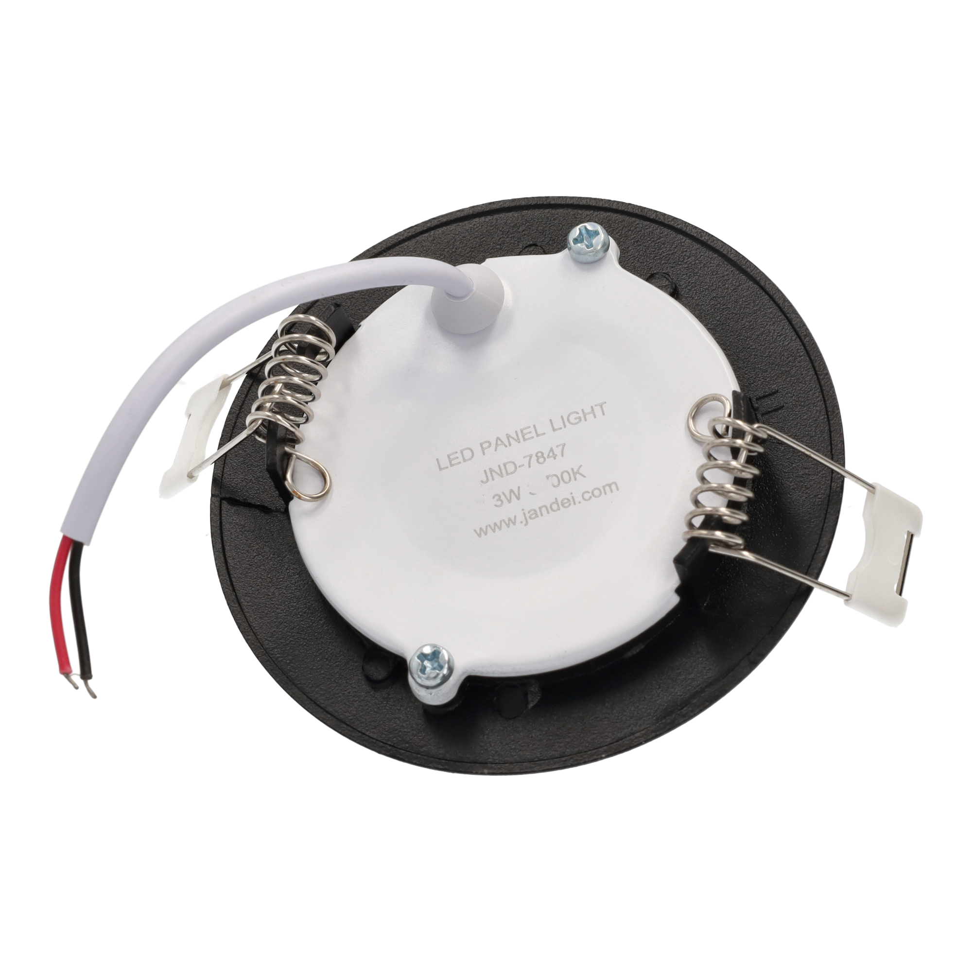 Jandei Pack x5 Downlight led rond encastré 12V, 3W, Cold Light 6000K. Cadre noir - 7