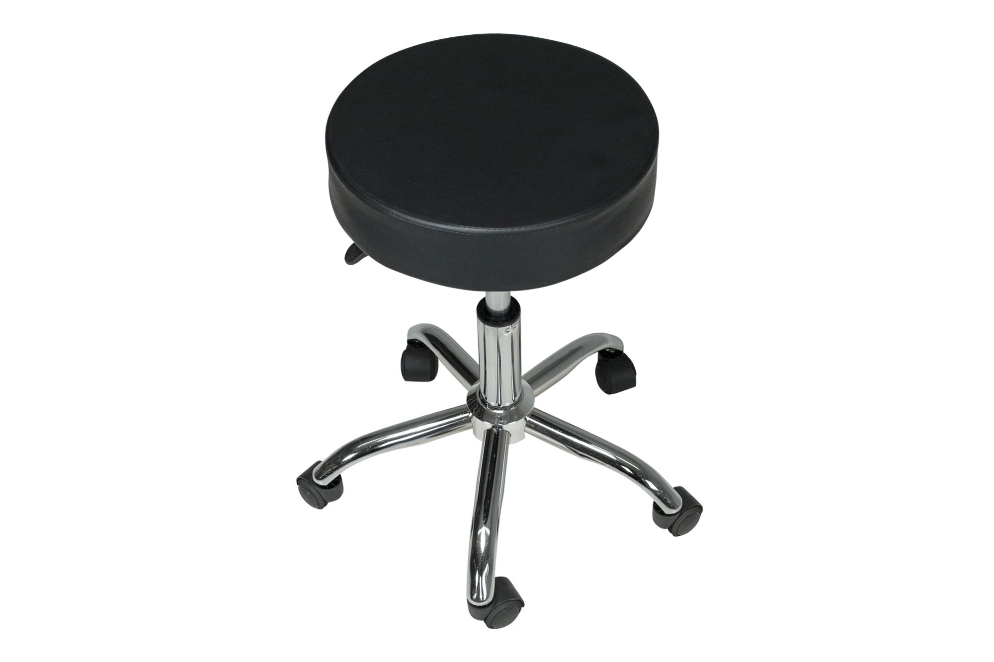 Sgabello professionale estetista in ecopelle, sgabello da ufficio mod. Alvin - 5