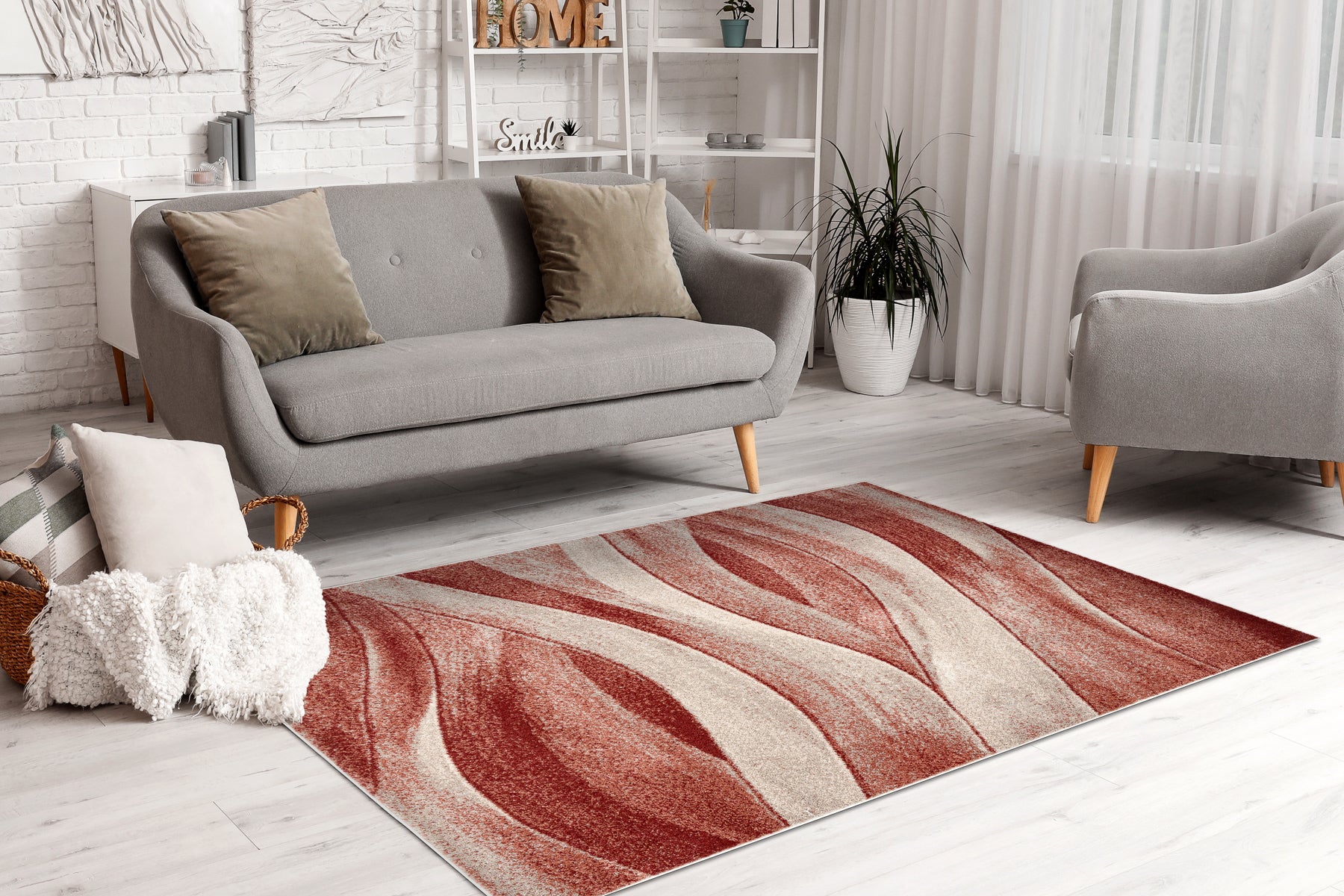 Dywan FUSION 1617 beż / terakota - Fale, nowoczesny, abstrakcyjny 180x270 cm - 5