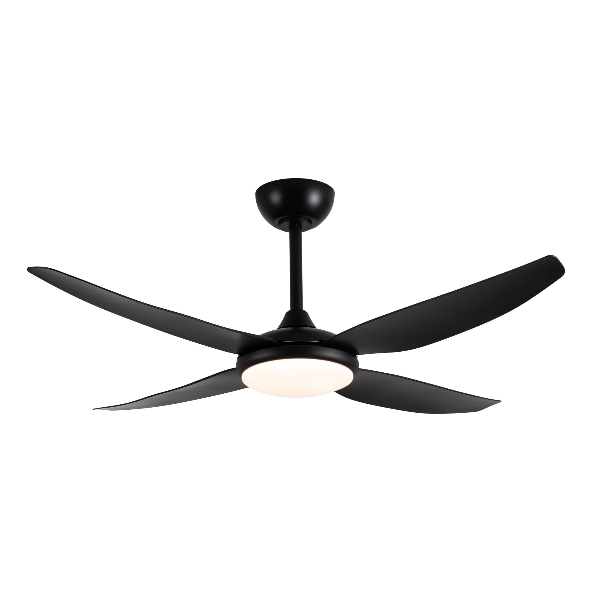 Ventilador de techo silencioso y grande con luz led y mando a distancia, denim blanco, motor dc, 4 aspas, 5 velocidades.