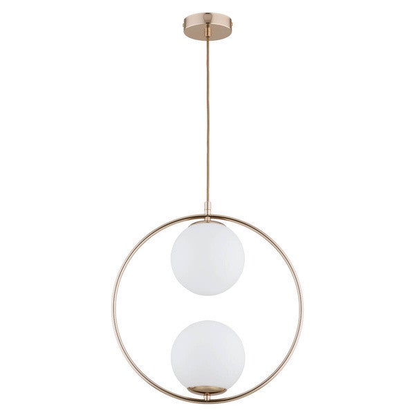 Lampa wisząca Avia złota 2xE14x10W nowoczesna wym: 85 x 15 x 38,5 cm metal Alfa