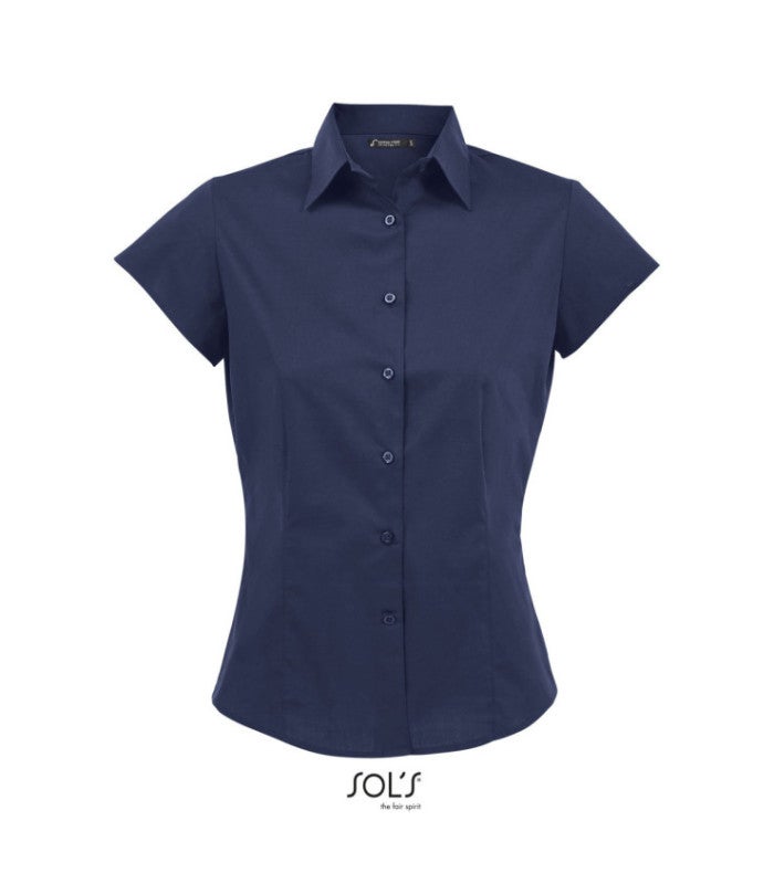 SOL'S Eden Camicia Uomo In Cotone Ed Elastan, Maniche Pieghettate, Colletto Con Bottone, 140 G/m² - 3