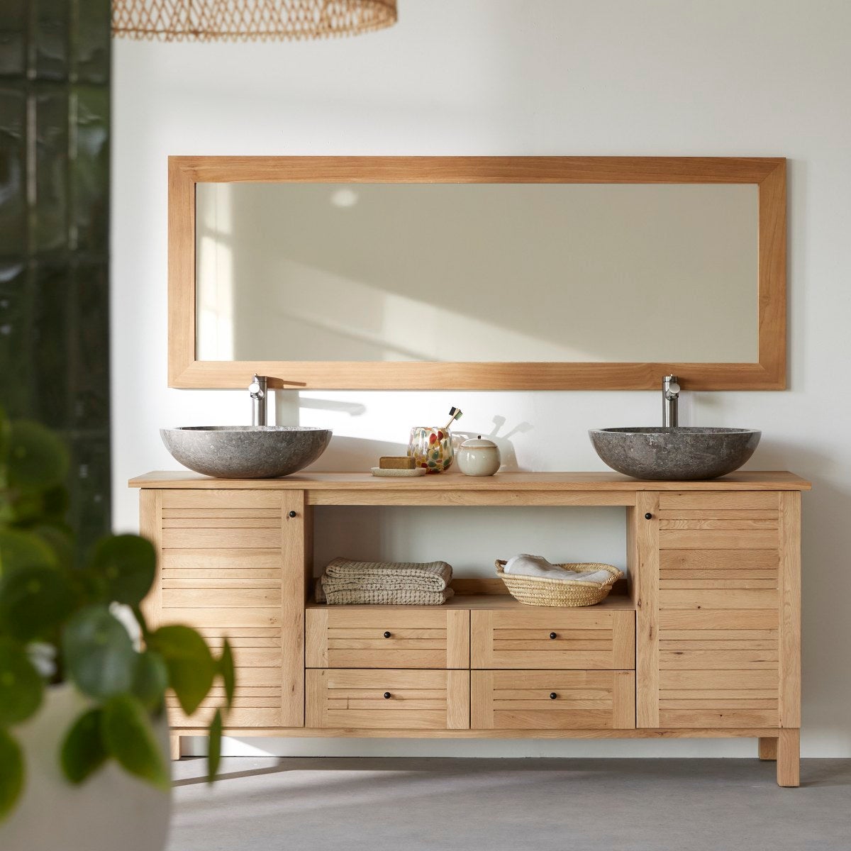 Tikamoon Meuble Salle de bain en bois de chêne 165 Soho - 2