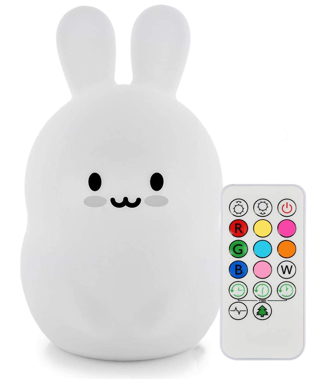 ZKLiLi Luce notturna per bambini coniglietto carino, luci notturne per asilo nido regali di compleanno Kawaii Teen lampada notturna ricaricabile