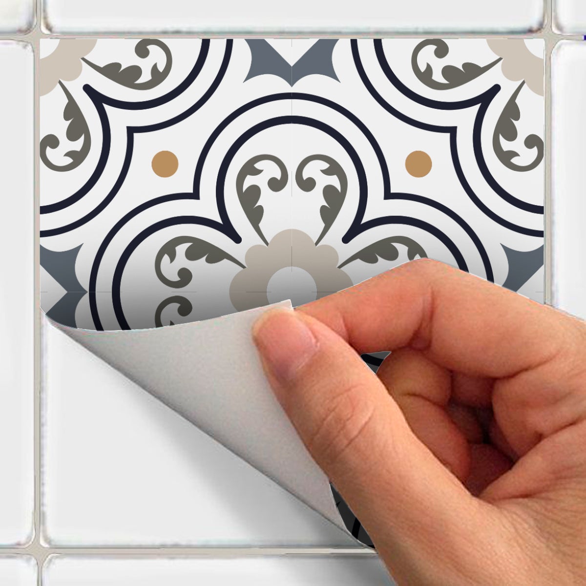 24 adesivi piastrelle di cemento azulejos Graciano - Sticker adesivo - adesivi murali - 24stickers10x10cm - 5