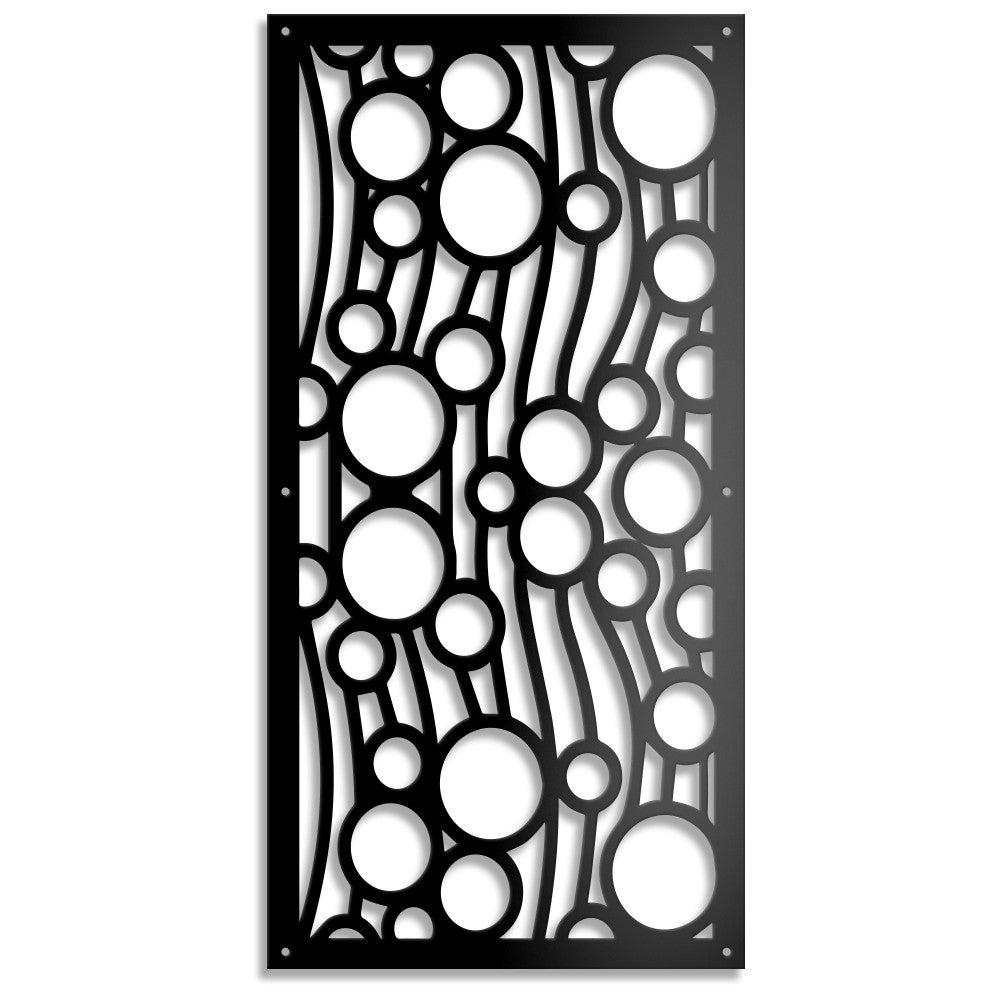 Burbujas - panel perforado - parasol negro medidas 47x94 cm - espesor 10mm