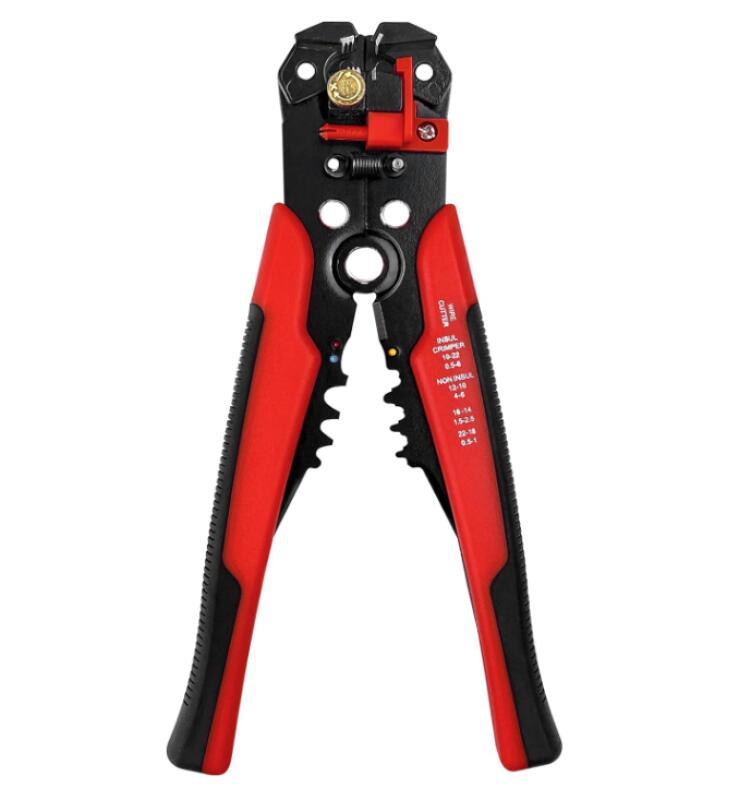 Automatyczny ściągacz izolacji, 200 mm, 3 w 1, szczypce zaciskowe, wielofunkcyjne automatyczne szczypce do przewodów 10-24AWG, samonastawny ściągacz