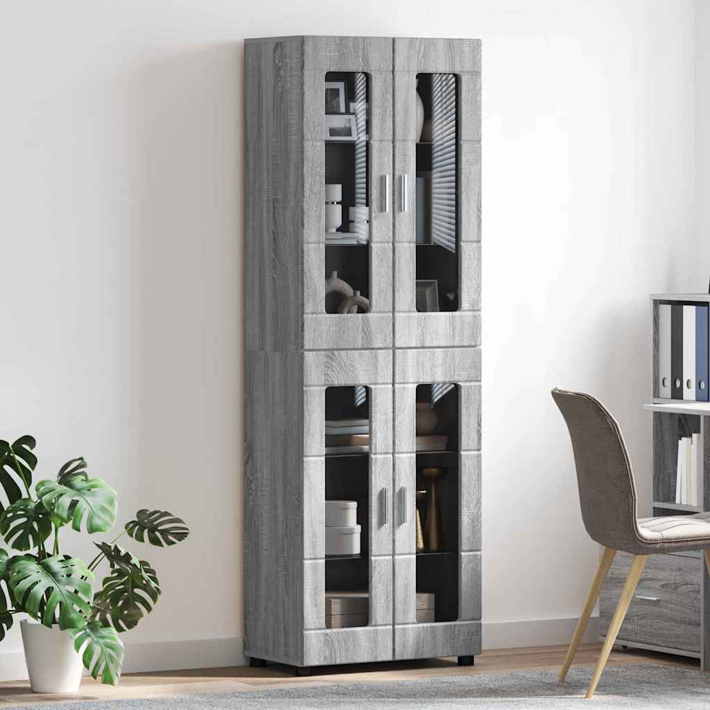 Armoire Haut de rangement - Armoire De Chambre avec étagère Gris Sonoma 60 x 35 x 182 cm - 4