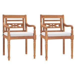 Banc De Jardin 2 Places En Teck Batavia VidaXL - 120x51,5x84 Cm - Résistant Aux Intempéries, Finition Huilée