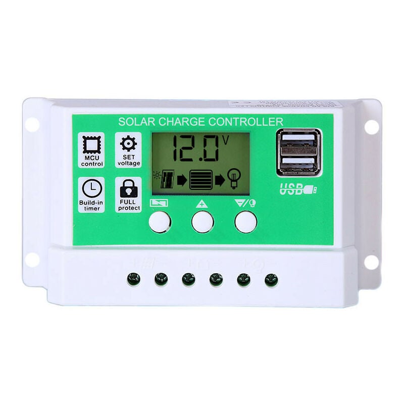 Kontroler ładowania regulator panelu słonecznego do akumulatorów kwasowo ołowiowych litowych Inteligentny kontroler ładowania z wyświetlaczem LCD
