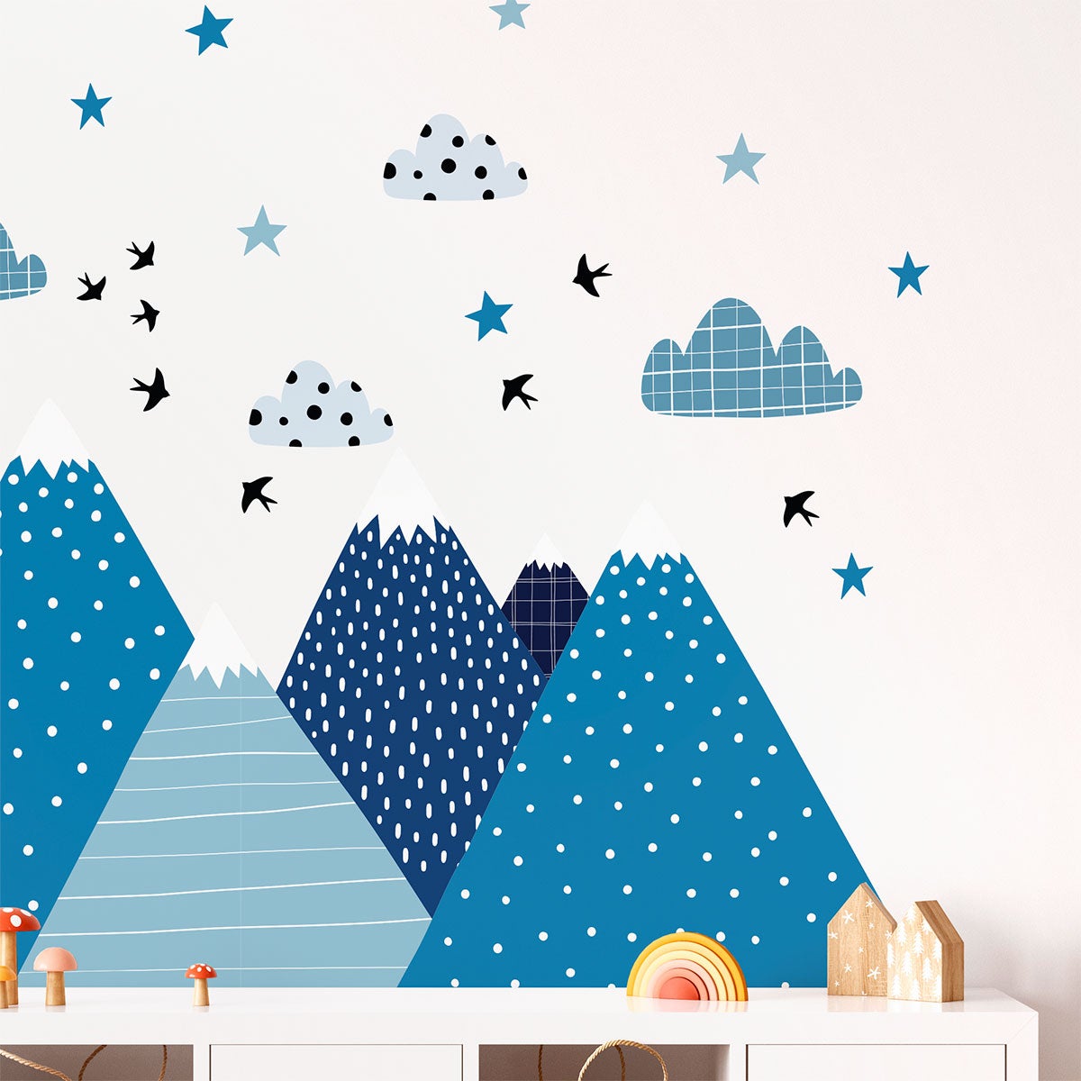 Stickers enfant montagnes scandinaves pierka 120 x 180 cm - 2