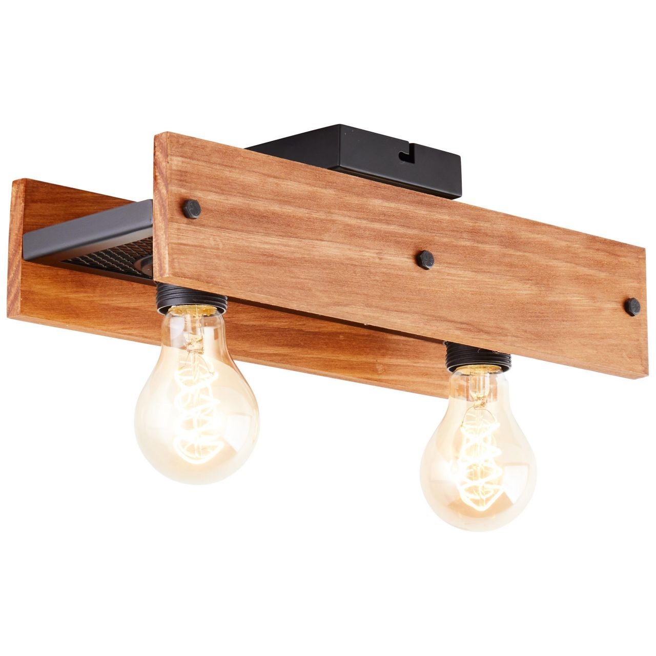 Brilliant lampa Marty LED spot ścienny piaskowy czarny metal/czarne drewno 1x, GU10, 10 W, żarówka LED w zestawie i wymienna - 4