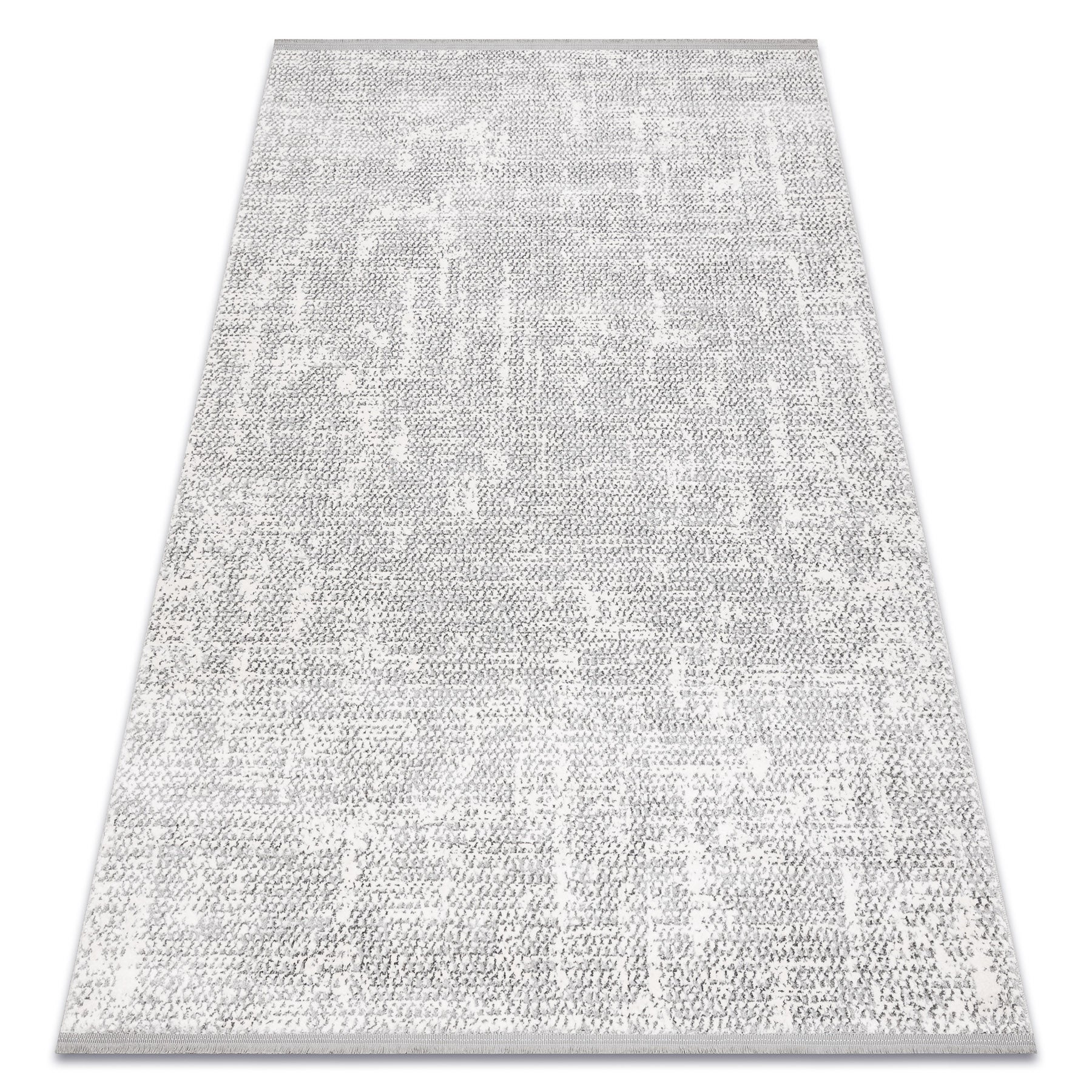 Dywan TULS nowoczesny, strukturalny, frędzle 51325 Melanż kość słoniowa / szary 140x190 cm