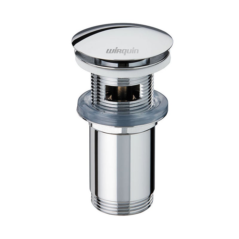 Bonde De Lavabo à Bouton Poussoir Chromé - Diamètre 66 Mm - Mécanisme Clic-clac - En Laiton - Pour évier, Baignoire, Lavabo