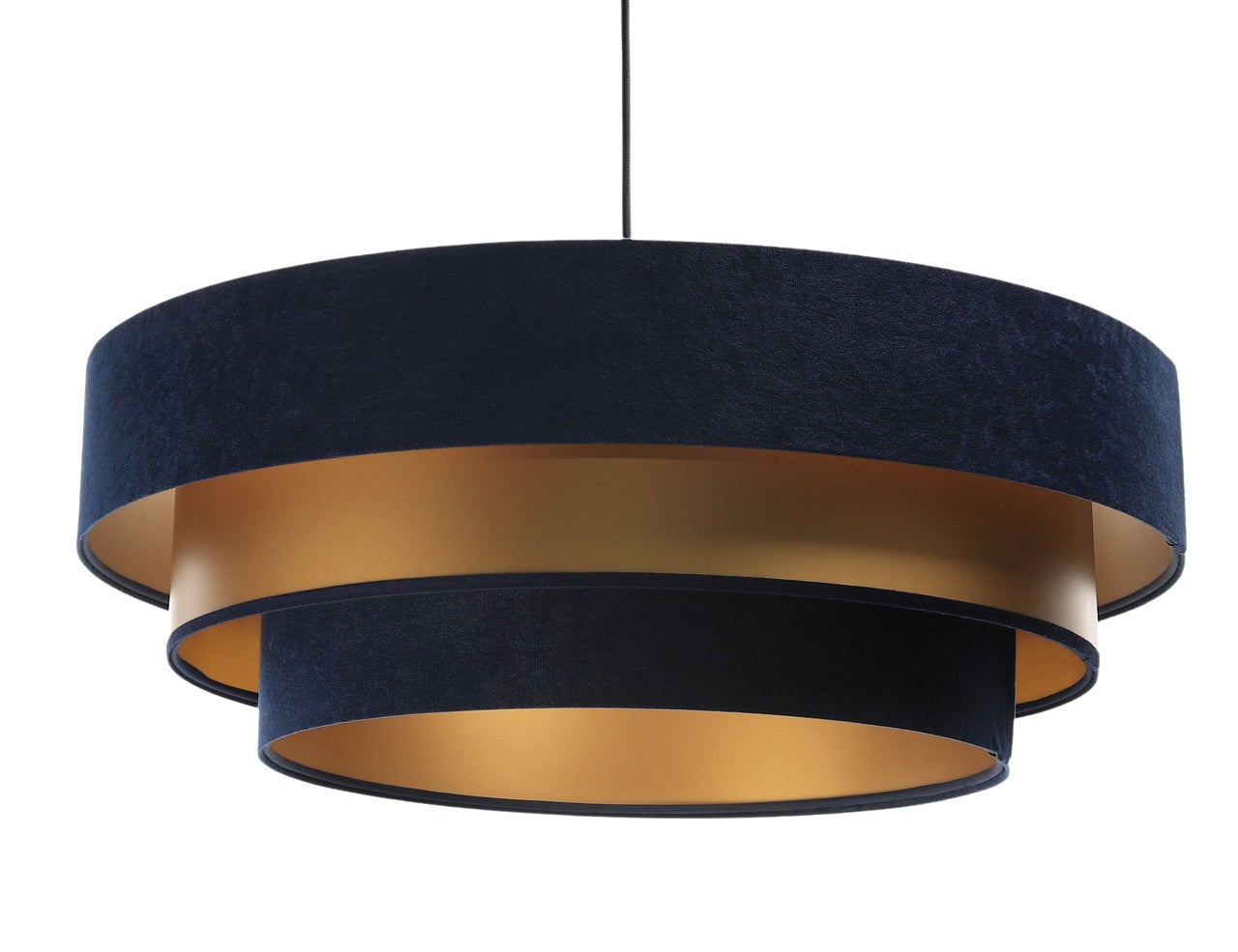 Lampa wisząca TRIO MIX granatowa/złota