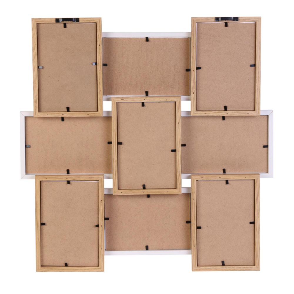 Cadre photo pêle-mêle 9 photos blanc - 4