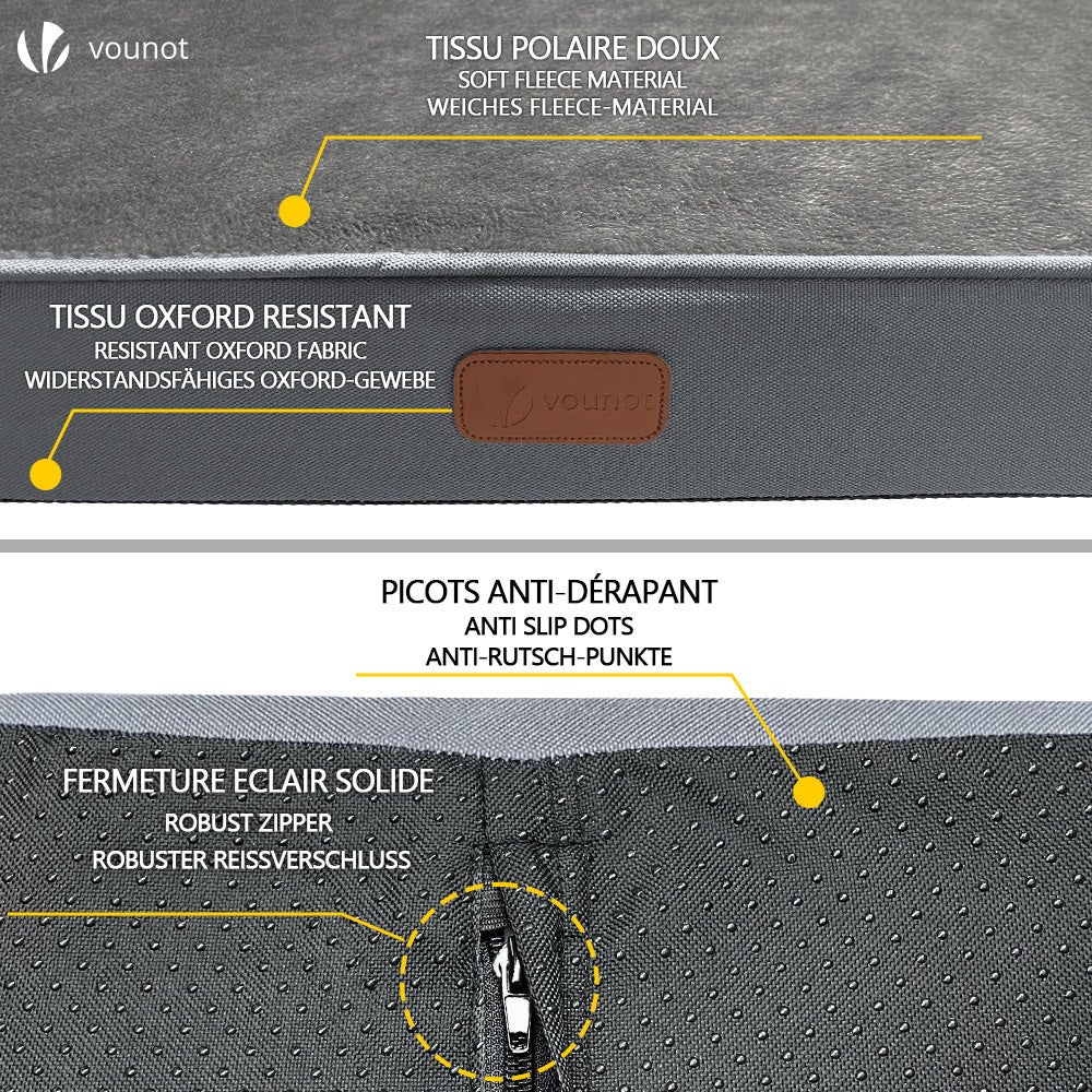 Cama Perro Ortopédica XL con Gel Alfombrilla Refrescante, Cojín para Perros Espuma con Memoria - 6