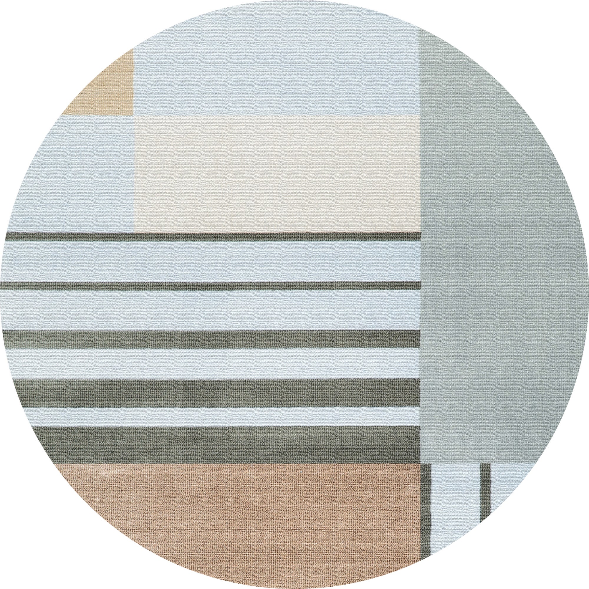 Tapis Rond Imitation Sisal – Diamètre 200 Cm, Antidérapant, Lavable, Pour Intérieur/extérieur