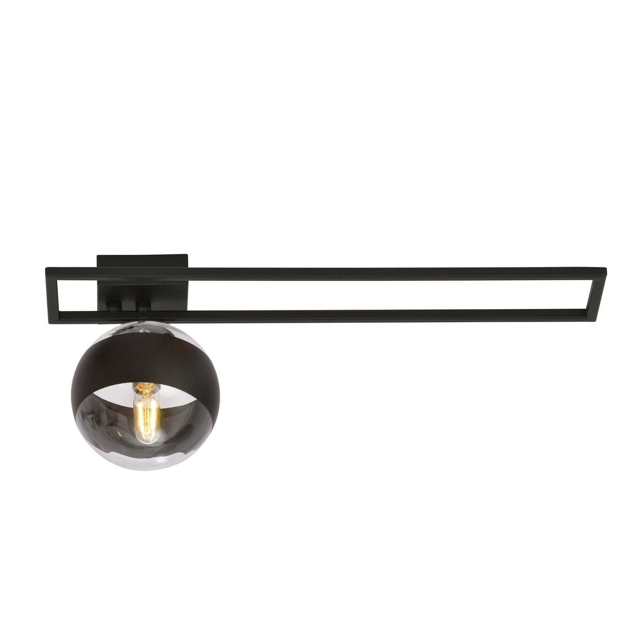 Lampa sufitowa wisząca Imago czarno-przezroczysta 1xE14x10W wym: 21 x 50 cm metal Emibig
