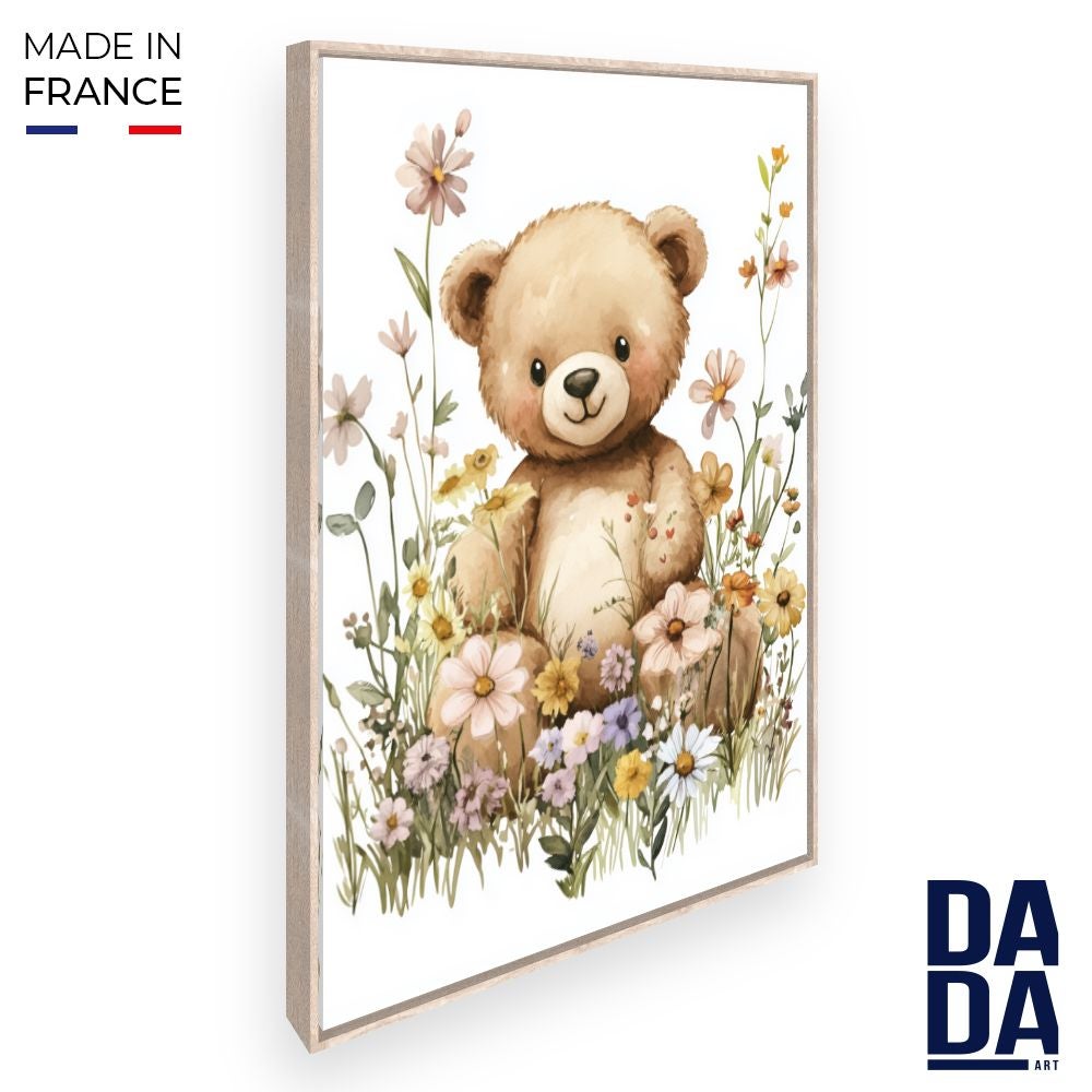 Tableau imprimé et encadré pour enfants 'Écureuil automnal' / 60x90cm