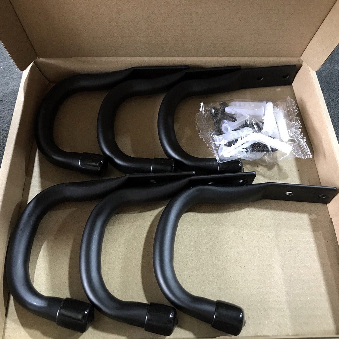 12 Ganci Da Muro Per Garage In Acciaio – Gancio A J Per Biciclette, Scale E Attrezzi Pesanti, Con Viti E Copertura In PVC