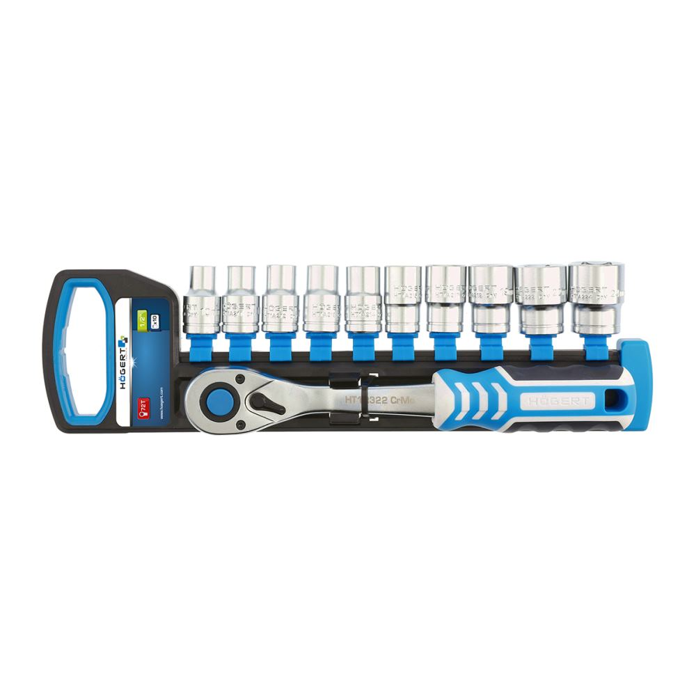 Högert Technik Ratsche 1/4" – 72 Sperrklingen, CrMo-Stahl, Ergonomischer Griff