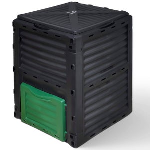 Cestino Per Compost Da Giardino, Resistente Per Materiali Organici, Verde, 35x60 Cm, Con Maniglia E Coperchio