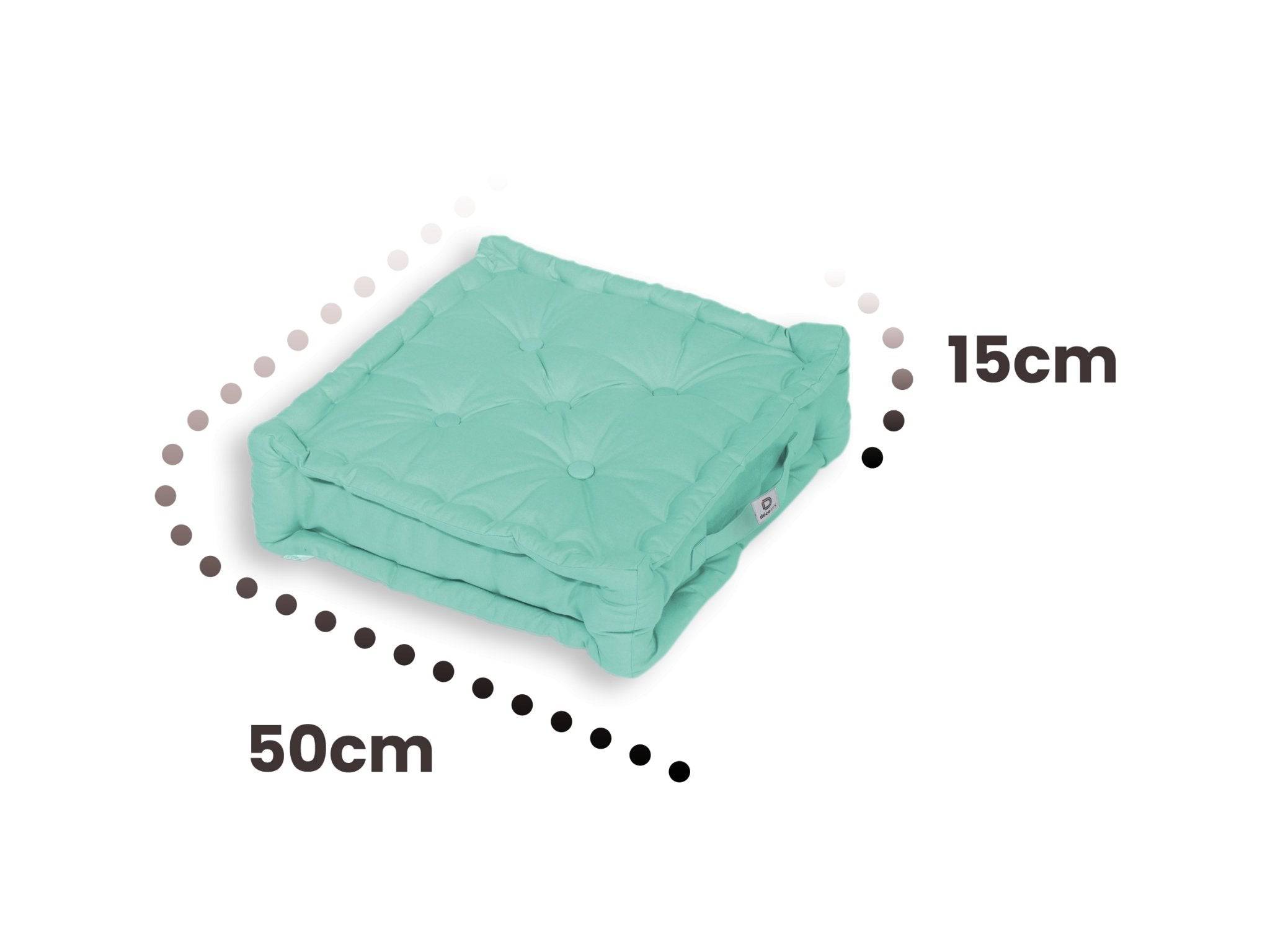 Coussin de sol lot de 2 - 50 x 50 cm Vert - 3