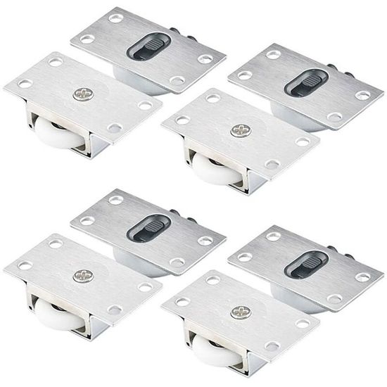 4 roues à rouleaux armoire porte coulissante, galets roulement placard