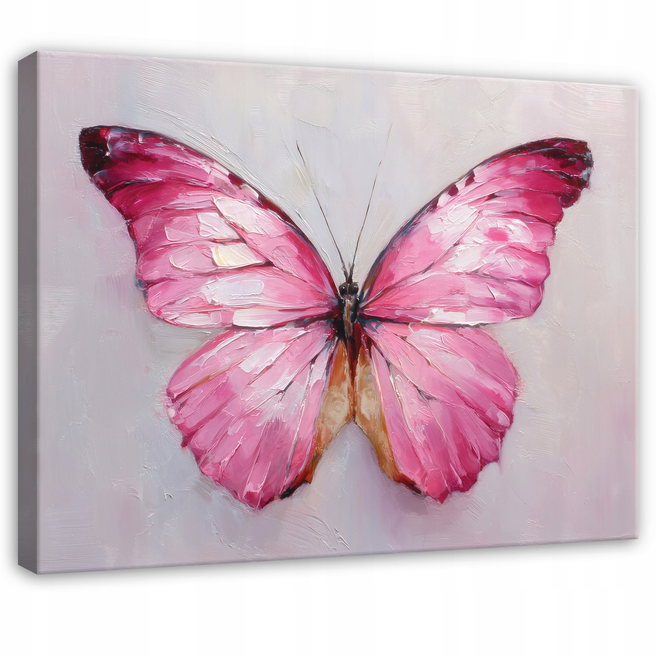 Tablou Canvas fluture roz beton Tablou decorativ Living Bucatarie Tablouri de perete 60x40 cm