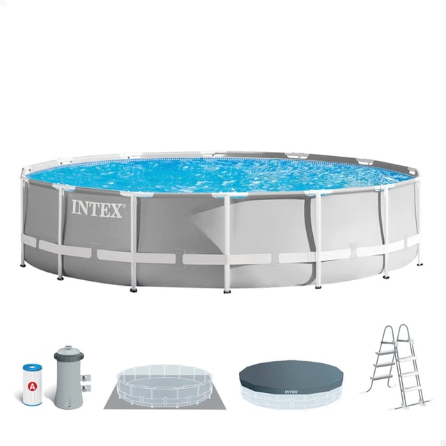 Kit Piscine Prisme Rond 4,57 x 1,07 - Intex