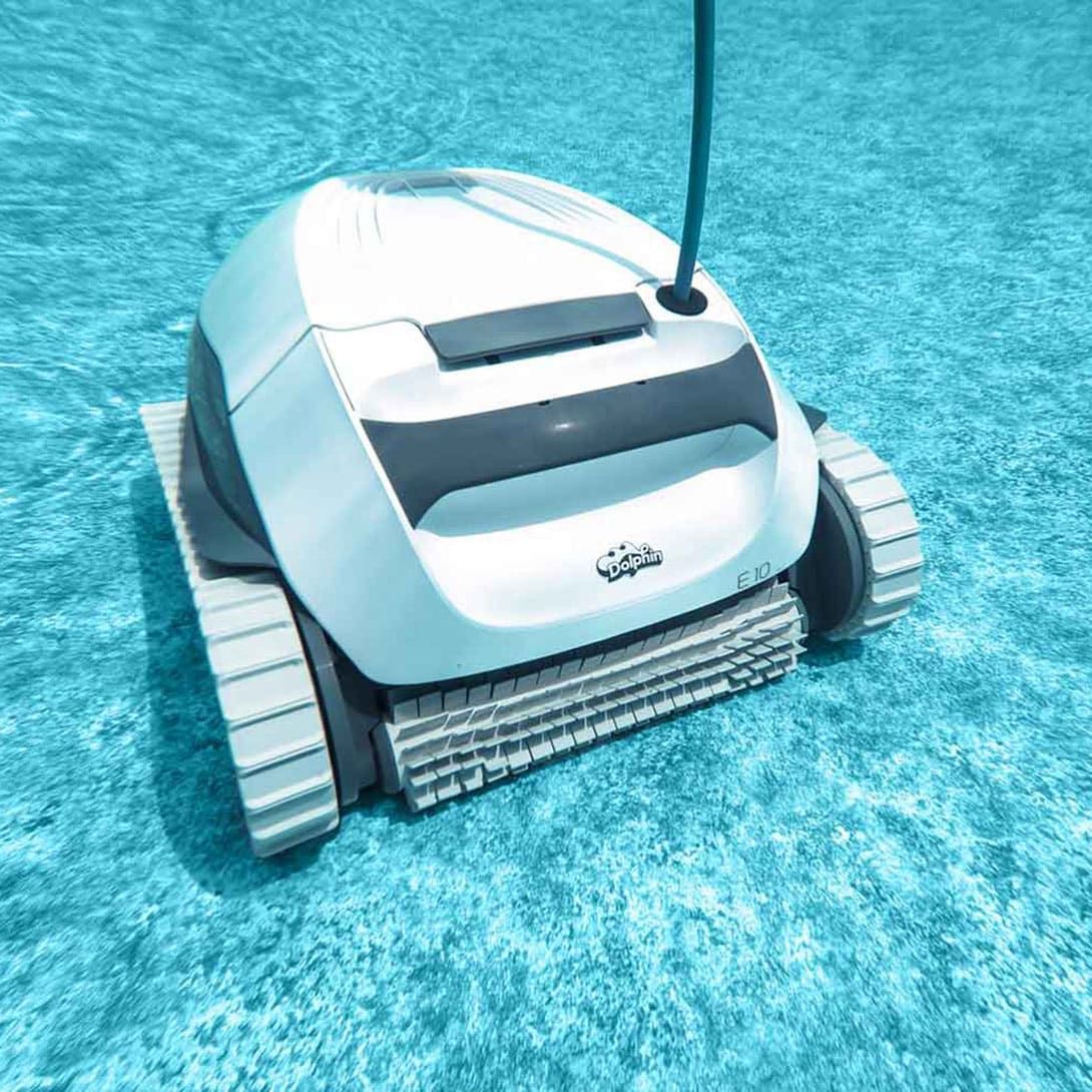 Dolphin e10 Robot nettoyeur de piscine 8m Brosse active à double vitesse sans effort du fond de la piscine Filtre supérieur - 6