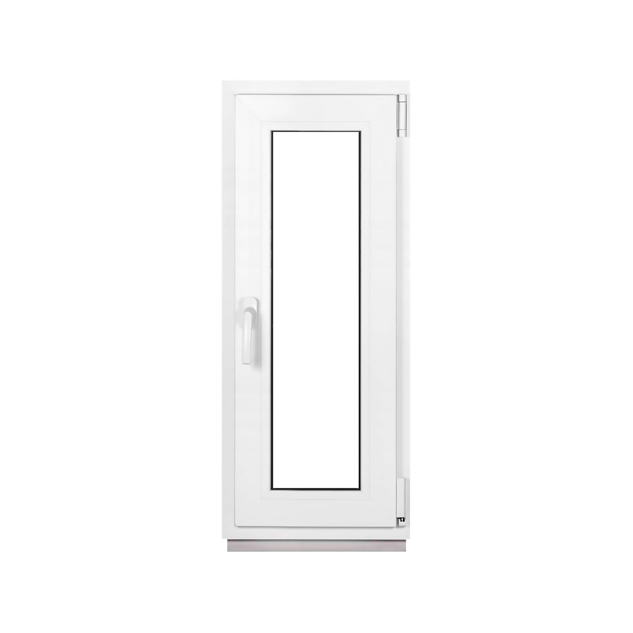 Ventana pvc blanca 40 x 110 cm (400 x 1100 mm), para sótano, doble acristalamiento, oscilobatiente, apertura a la derecha