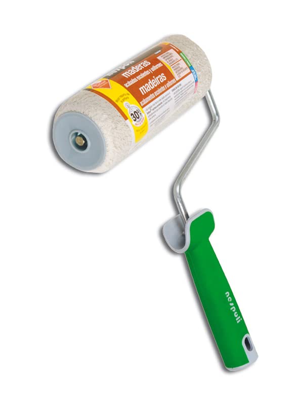 Nespoli Mini Rullo Da 11 Cm Con Trattamento Teflon, Per Smalti Acqua E Solvente, Manico Ergonomico Soft Touch, Rilascio Vernice Efficiente
