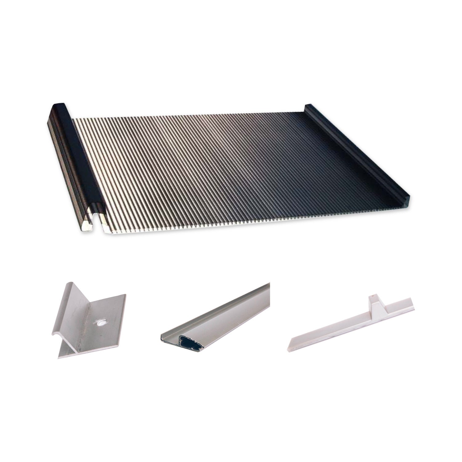 Ironlux - kit placas de policarbonato celular reciclado sispol gris 3 mm cubierta - medida final 3000 x 1000 mm