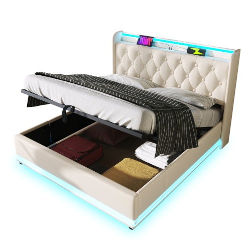 Letto piazza e mezza contenitore hi box bianco 120x190 cm