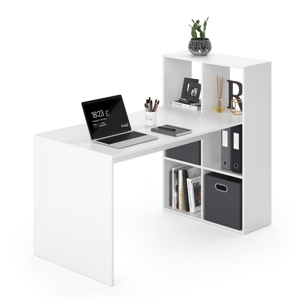 Vicco Desk Emir Blanc 72 X 143,8 cm avec étagères France