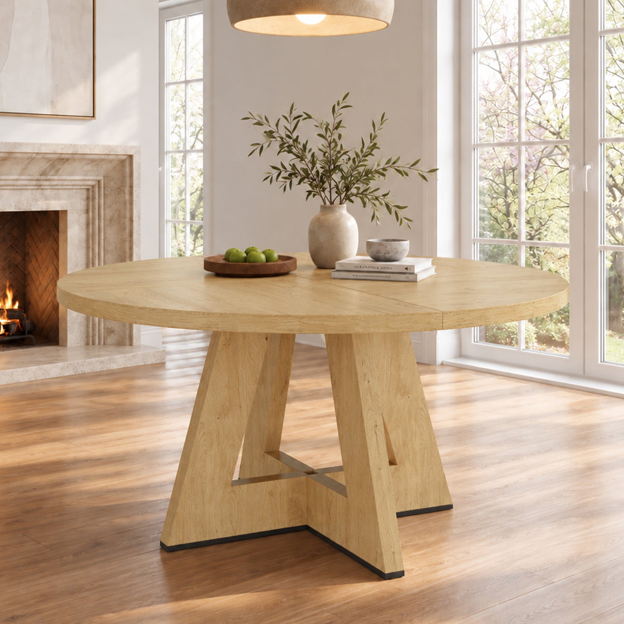 Table de salle à manger ronde 120 x 120 cm pour 4 à 6 personnes, design ...