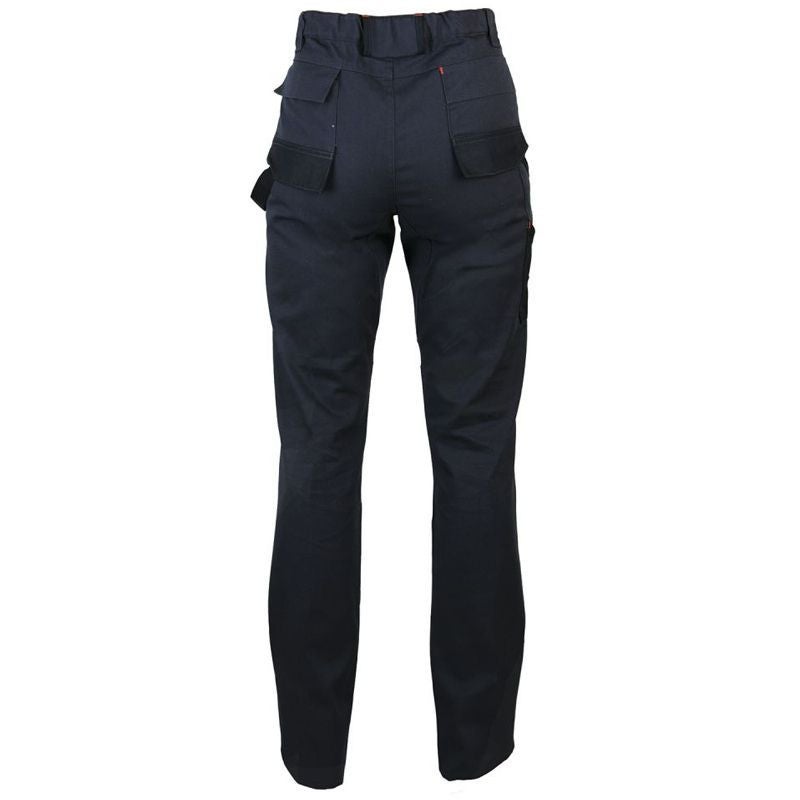 Pantalon de travail à genouillère femme bicolore LMA OLYMPIA Gris / Noir 48 - 2