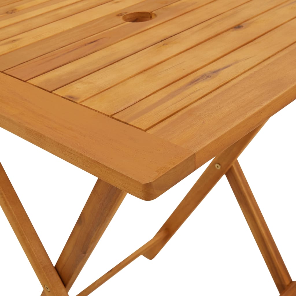 Table d'appoint d'extérieur rectangulaire en Bois Marron 2 places - 7