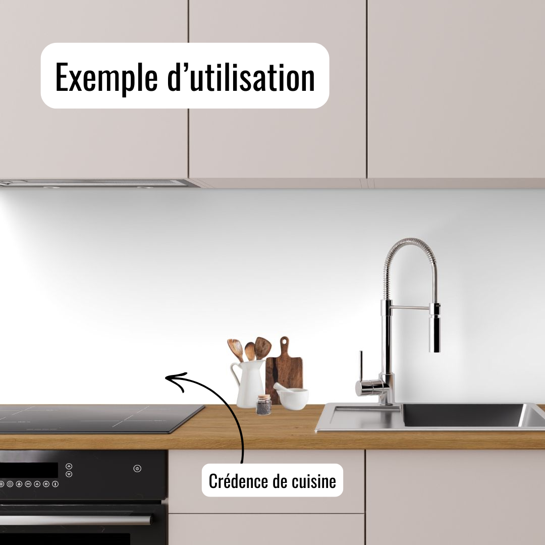 Panneau plaque composite aluminium blanc, 200 x 100 mm (20 x 10 cm), Ep.2 mm - 5